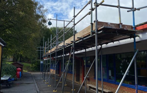 Commercial Scaffolding for a School in Banstead
